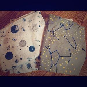 Kids space themed bedding and room decor